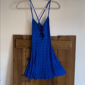 Blue Paisley Flair Mini Dress